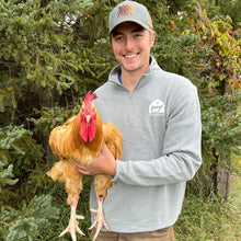 Load image into Gallery viewer, Barn Logo Quarter Zip Fleece - Heather Gray