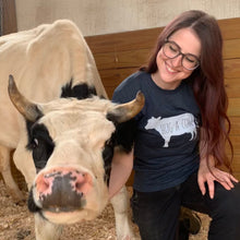Load image into Gallery viewer, Hug a Cow Silhouette T-Shirt - Navy