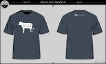 Load image into Gallery viewer, Hug a Cow Silhouette T-Shirt - Navy