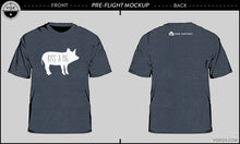 Load image into Gallery viewer, Kiss a Pig Silhouette T-Shirt - Navy