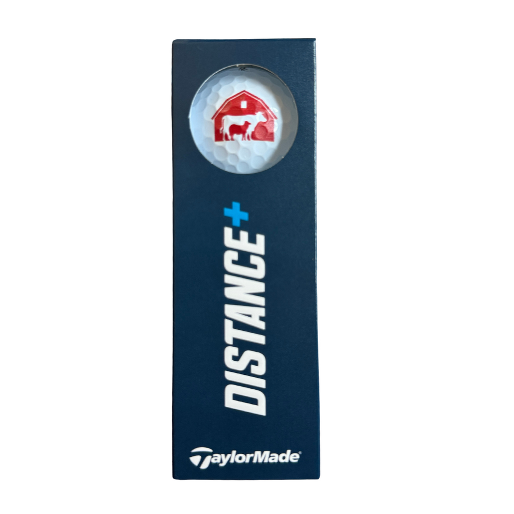 Custom Barn Logo TaylorMade Distance + Golf Balls 3 pack