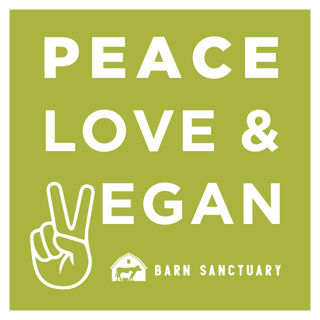 Peace Love Vegan Sticker