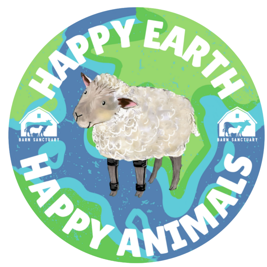 Happy Earth Happy Animals Ginger Sticker