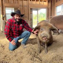 Load image into Gallery viewer, Barn Logo Flannel Shirt - Red/Black Buffalo Check
