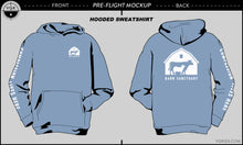 Load image into Gallery viewer, &quot;Compassion Lives Here&quot; Pullover Hoodie - Light Blue
