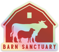 Barn Sanctuary Logo Holographic Sticker