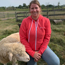 Load image into Gallery viewer, Zip-Up Barn Logo Hoodie - Vintage Red
