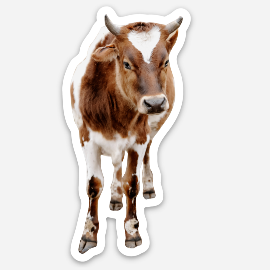 Hopper Cow Sticker